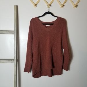 MAURICES ORANGISH BROWN SWEATER SIZE 0 PLUS SIZE